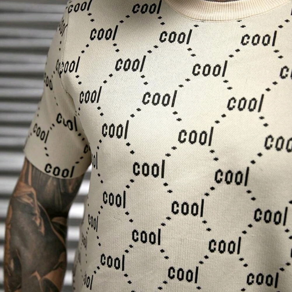 NEW! "COOL" PATTERN DESIGNER STYLE T SHIRT